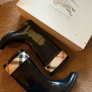Burberry rain boots